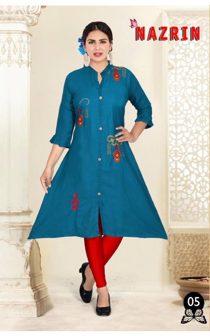 Beauty Queen Nazrin 2 Casual Daily Wear Rayon Printed Kurti Collection